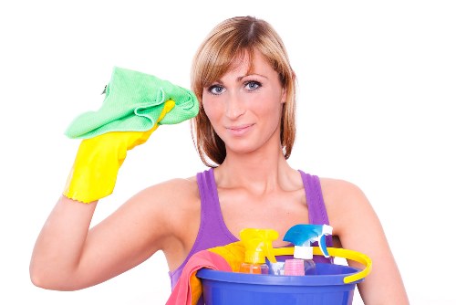 Professional move out cleaning in a living room