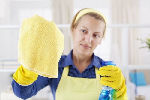 Weekly domestic cleaning routine in a tidy bedroom