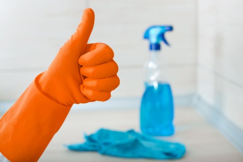 Regular cleaning routine for a tidy workplace