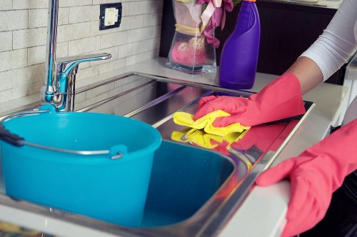 Retail space maintained through regular commercial cleaning