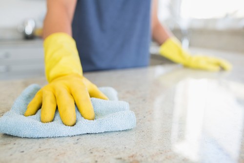 Final inspection after builders cleaning in a bright home