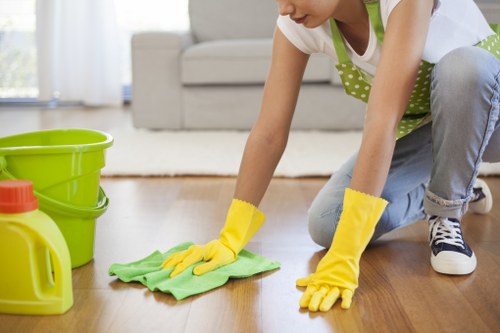 Homeowner caring for a rug with safe cleaning methods