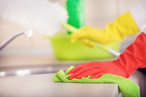 Deep cleaning bathroom surfaces during end of tenancy cleaning